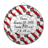 ボーイズルームクラシックレトロ車ギフト甘い赤い車 ダーツボード (正面)