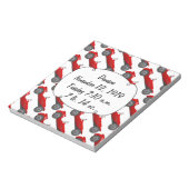 ボーイズルームクラシックレトロ車ギフト甘い赤い車 ノートパッド (回転)