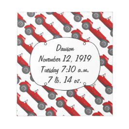 ボーイズルームクラシックレトロ車ギフト甘い赤い車 ノートパッド