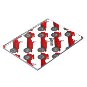 ボーイズルームクラシックレトロ車ギフト甘い赤い車 ノートブック (左側)