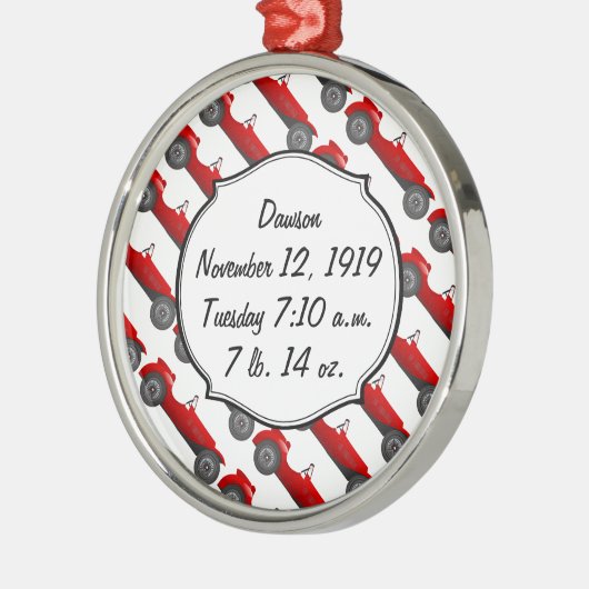 ボーイズルームクラシックレトロ車ギフト甘い赤い車 メタルオーナメント (左)