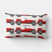 ボーイズルームクラシックレトロ車ギフト甘い赤い車 ランバークッション (裏面)