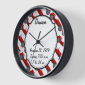 ボーイズルームクラシックレトロ車ギフト甘い赤い車 壁時計 (傾斜)