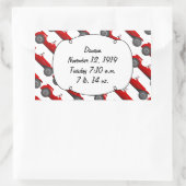 ボーイズルームクラシックレトロ車ギフト甘い赤い車 長方形シール (バッグ)