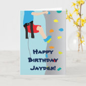 ボーイズロックウォール登山誕生会 カード (黄色い花)