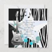 ボーイズロックスターベビーシャワー 招待状 (裏面)