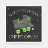 ボーイズローラースケート誕生日 スタンダードランチョンナプキン (正面)