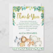 ボーイズワイルドワンサファリベビーシャワーサンキューカード 招待状 (正面)