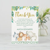 ボーイズワイルドワンサファリベビーシャワーサンキューカード 招待状 (スタンド正面)