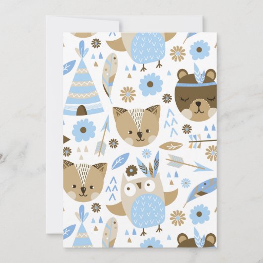 ボーイズワイルドワンベビーシャワー招待状 招待状 (裏面)