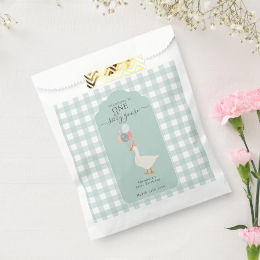 ボーイズワンガ間抜けース1歳のパーティー フェイバーバッグ (封をした状態)