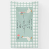 ボーイズワンガ間抜けース1歳のパーティー 横断幕 (縦)