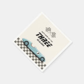 ボーイズヴィンテージブルーレトロレースカーバースデーパーティー スタンダードカクテルナプキン (角)