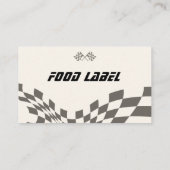 ボーイズヴィンテージブルーレトロレースカーバースデーパーティー プレイスカード (裏面)