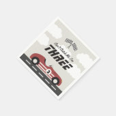 ボーイズヴィンテージレッドレースカー誕生日パーティー スタンダードカクテルナプキン (角)