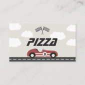 ボーイズヴィンテージレッドレースカー誕生日パーティー プレイスカード (裏面)