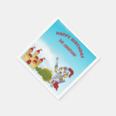 ボーイズ中世ナイトドラゴンバースデーパーティー スタンダードカクテルナプキン (角)