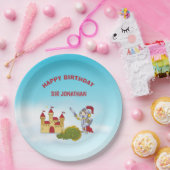 ボーイズ中世ナイトドラゴンバースデーパーティー ペーパープレート (パーティー)