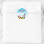 ボーイズ中世ナイトドラゴンバースデーパーティー ラウンドシール (バッグ)