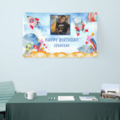 ボーイズ写真宇宙飛行士ブルーレッド 横断幕 (トレードショー)