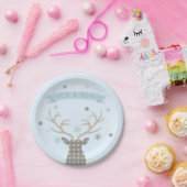 ボーイズ冬ワンダーランドウッドランドディアベビーシャワー ペーパープレート (パーティー)