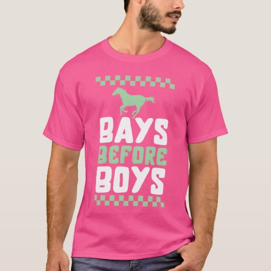 ボーイズ前の馬の湾Horsesee女の子 Tシャツ (正面)