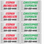 ボーイズ名前をカスタムする電話ビニルデカール パーソナライズされた シール (正面)