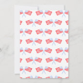 ボーイズ名門私立校風のレッドホワイトと2愛国的誕生日 招待状 (裏面)