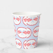 ボーイズ名門私立校風のレッドホワイトと2愛国的誕生日 紙コップ (右)