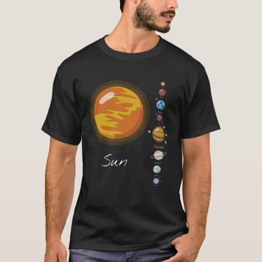 ボーイズ太陽のシステム惑星宇宙飛行士 Tシャツ (正面)