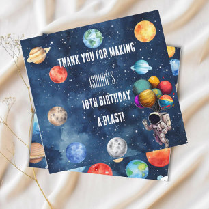 ボーイズ宇宙第10回のまわりに太陽誕生日 サンキューカード