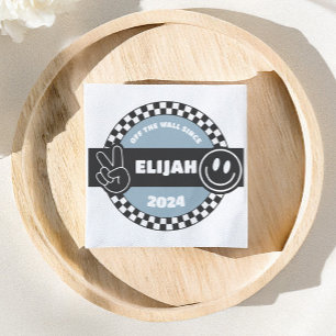 ボーイズ市松模様にススケートボードグルービーヒッピー誕生日 スタンダードカクテルナプキン