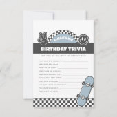 ボーイズ市松模様にススケートボードグルービーヒッピー誕生日 ノートカード (正面)