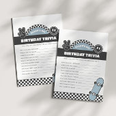 ボーイズ市松模様にススケートボードグルービーヒッピー誕生日 ノートカード