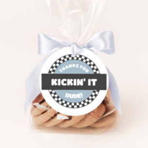 ボーイズ市松模様にススケートボードグルービー素晴らしい誕生日 フェイバータグ