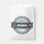 ボーイズ市松模様にススケートボードグルービー素晴らしい誕生日 フェイバーバッグ (正面)