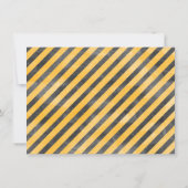 ボーイズ建築掘削機1st誕生日 招待状 (裏面)