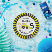 ボーイズ建築誕生日カスタマイズ紙プレート ペーパープレート (パーティー)