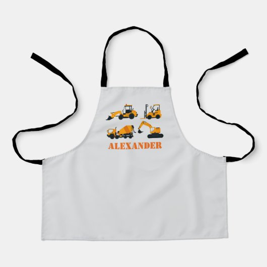 ボーイズ建築車パーソナライズされた車エプロン エプロン (正面)