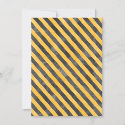 ボーイズ建築車両誕生日サンキューカード 招待状 (裏面)