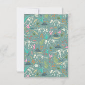 ボーイズ恐竜の化石ディグ誕生日ありがとう サンキューカード (裏面)