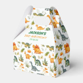 ボーイズ恐竜の誕生日パーティーのお願いボックス フェイバーボックス (正面サイド)