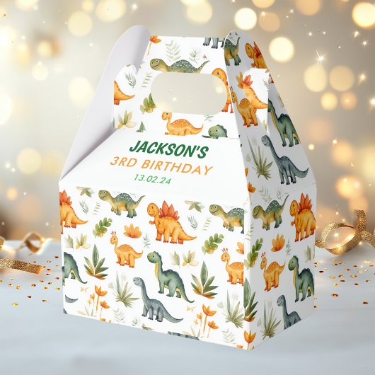 ボーイズ恐竜の誕生日パーティーのお願いボックス フェイバーボックス