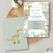 ボーイズ恐竜の誕生日パーティー1日2日3日4日 招待状