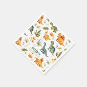 ボーイズ恐竜バースデーパーティー紙ナプキンス スタンダードカクテルナプキン (角)