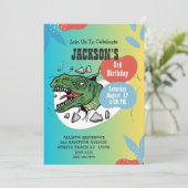 ボーイズ恐竜3rd誕生日パーティの招待状 招待状 (スタンド正面)