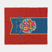 ボーイズ文字Q名Quinn lion knightsの意味 フリースブランケット (正面(横))