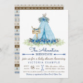 ボーイズ族のティーピーベビーシャワー招待状 招待状 (正面/裏面)