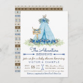 ボーイズ族ボーホティーピーベビーシャワー招待状 招待状 (正面/裏面)