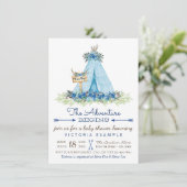 ボーイズ族ボーホティーピーベビーシャワー招待状 招待状 (スタンド正面)